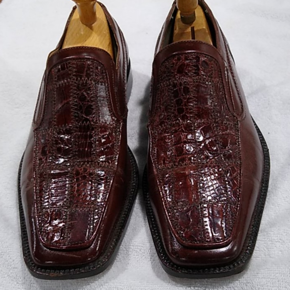 Men's Genuine Patchwork Crocodile Loafers